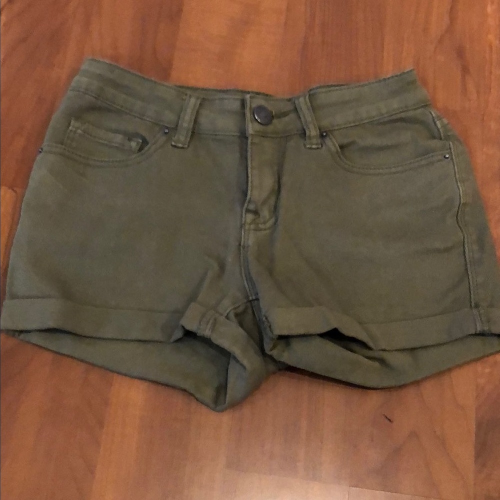 BDG olive denim shorts
